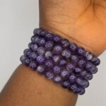 Chevron Dream Amethyst Crystal Bracelet 1pc