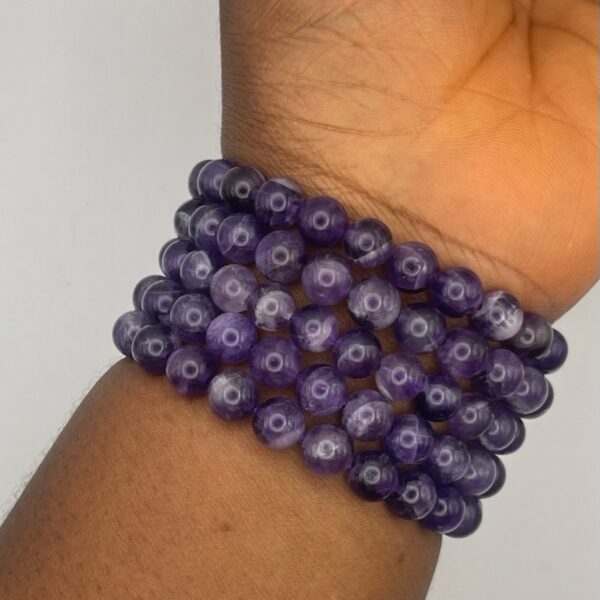 Chevron Dream Amethyst Crystal Bracelet 1pc
