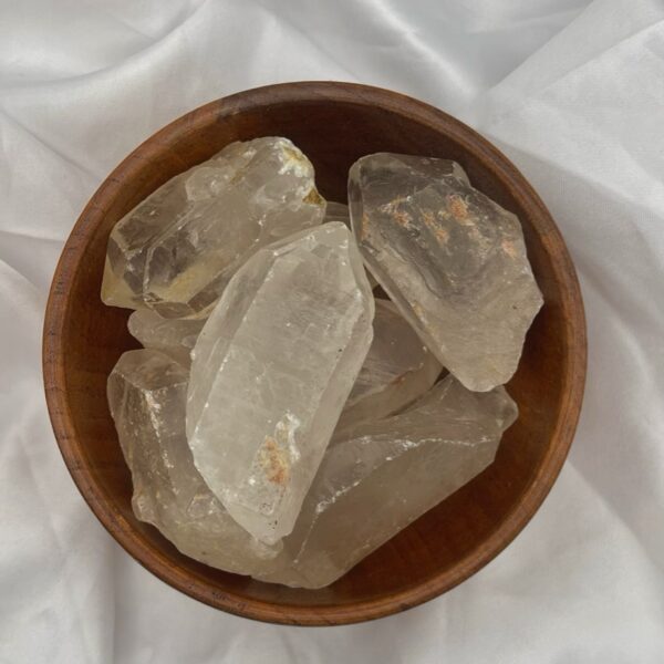 Raw Clear Quartz Point Crystal Stone 1pc