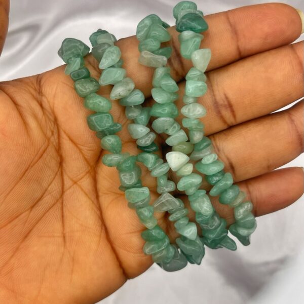 Green Aventurine Chip Bracelet / Anklet 1pc