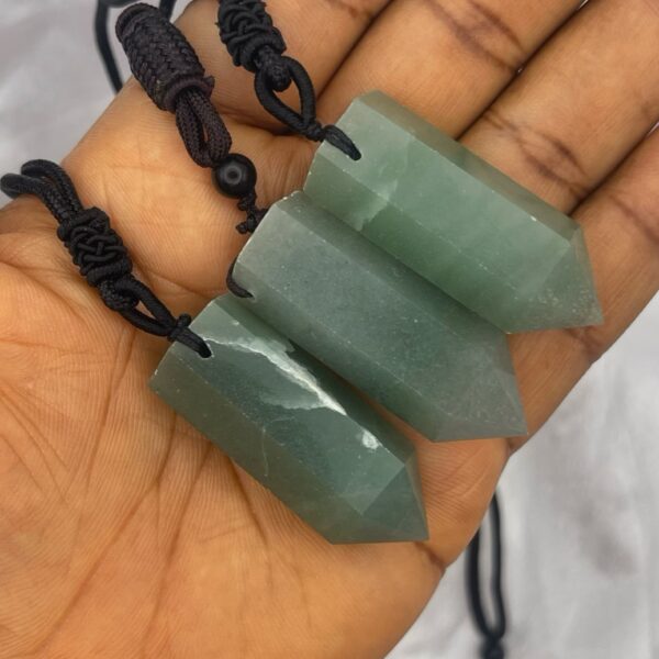 Green Aventurine Crystal Necklace 1pc