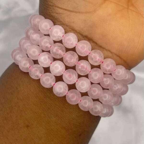 Rose Quartz Crystal Bracelet 1pc
