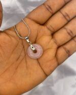 Rose Quartz Crystal Necklace 1pc - Image 4