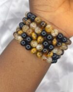 Success Mix Bracelet 1pc Citrine Tiger Eye Black Obsidian