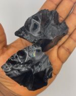 Chunky Raw Black Obsidian Stone 1pc - Image 3