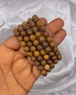 Calligraphy Stone Miriam Jasper Elephant Skin Jasper Script Stone Bracelet 1pc