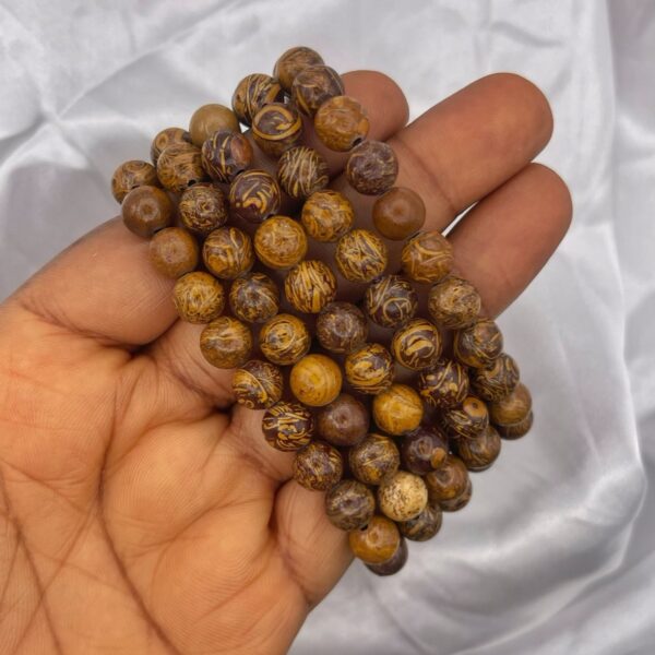 Calligraphy Stone Miriam Jasper Elephant Skin Jasper Script Stone Bracelet 1pc