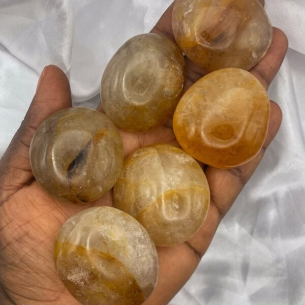 Golden Healer Quartz Palmstone 1pc