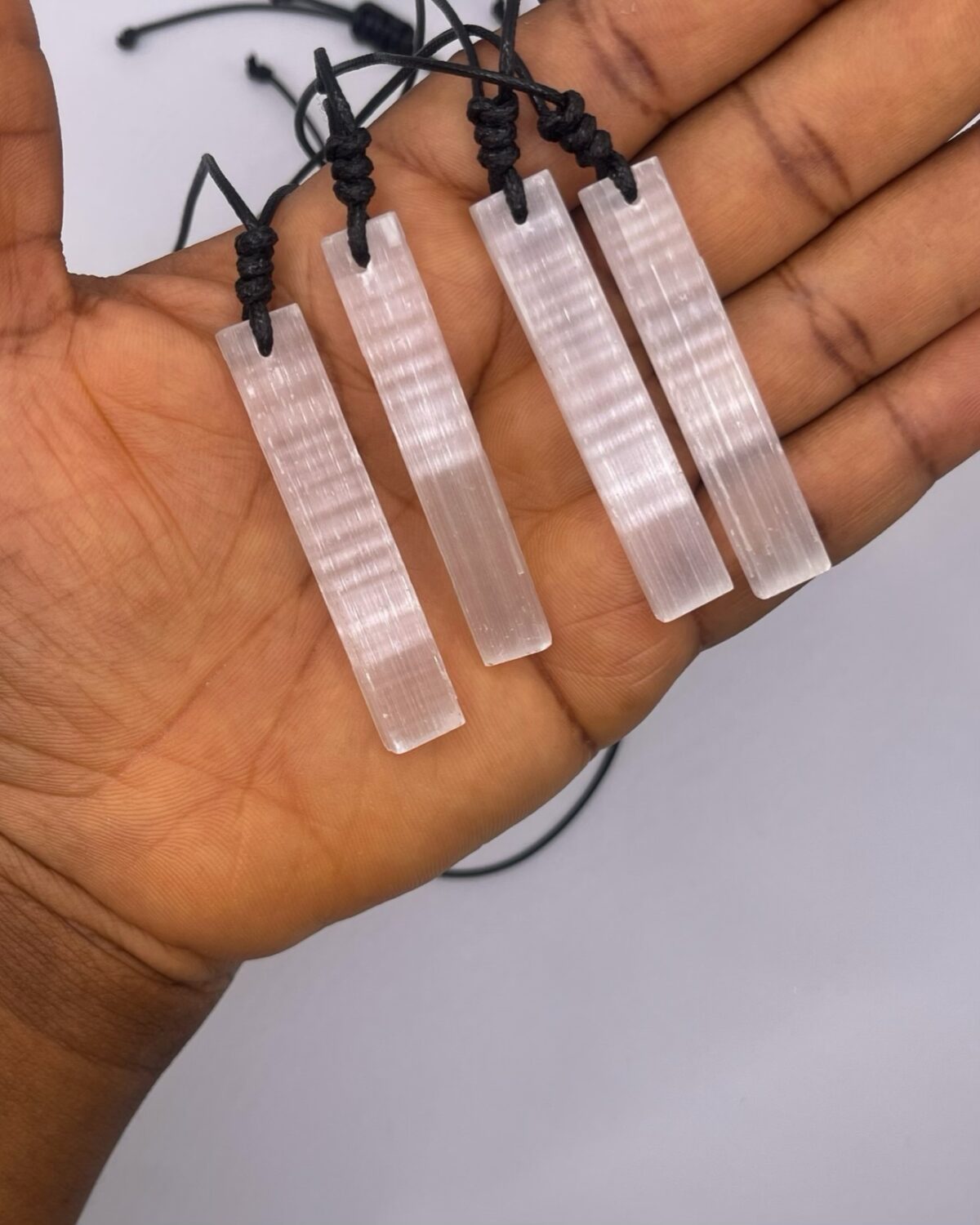 Selenite Crystal Necklace 1pc - Image 1