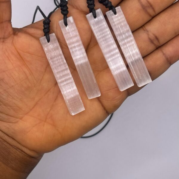 Selenite Crystal Necklace 1pc