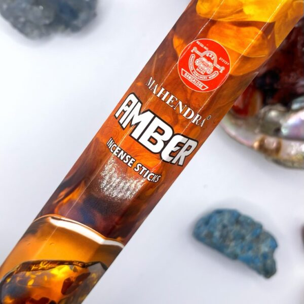 Amber Incense Sticks Grounding and Protection 20 Sticks Per Pack