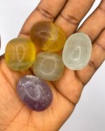 Multicolour Rainbow Fluorite Tumble Stone 1pc
