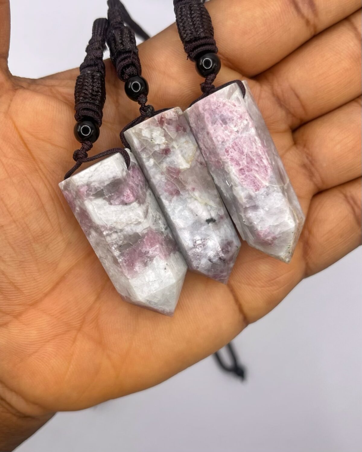 Plum Blossom Tourmaline Necklace 1pc - Image 1