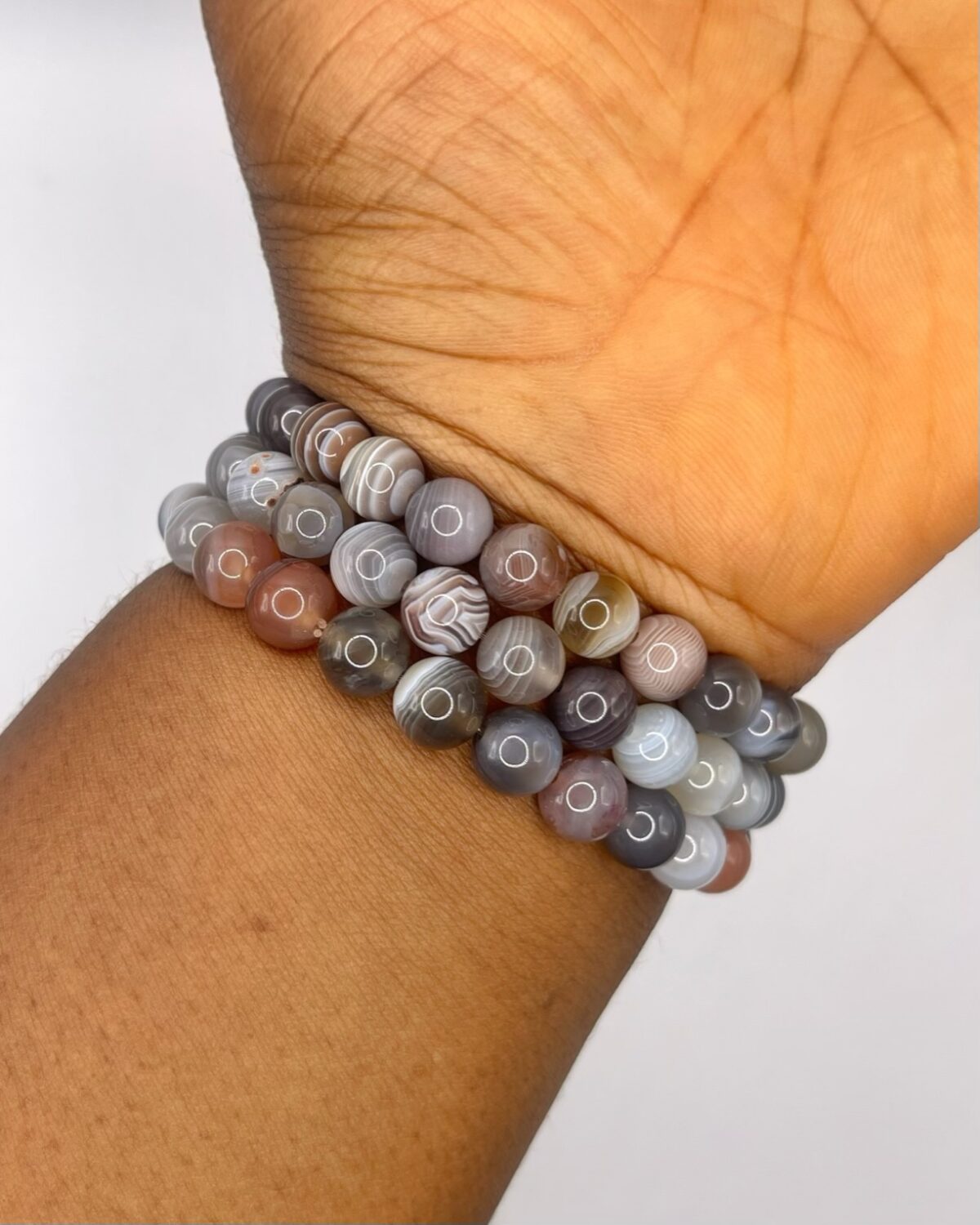 Botswana Agate Crystal Bracelet 1pc - Image 1