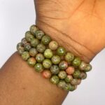 Unakite Faceted Bracelet 1pc