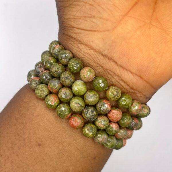 Unakite Faceted Bracelet 1pc