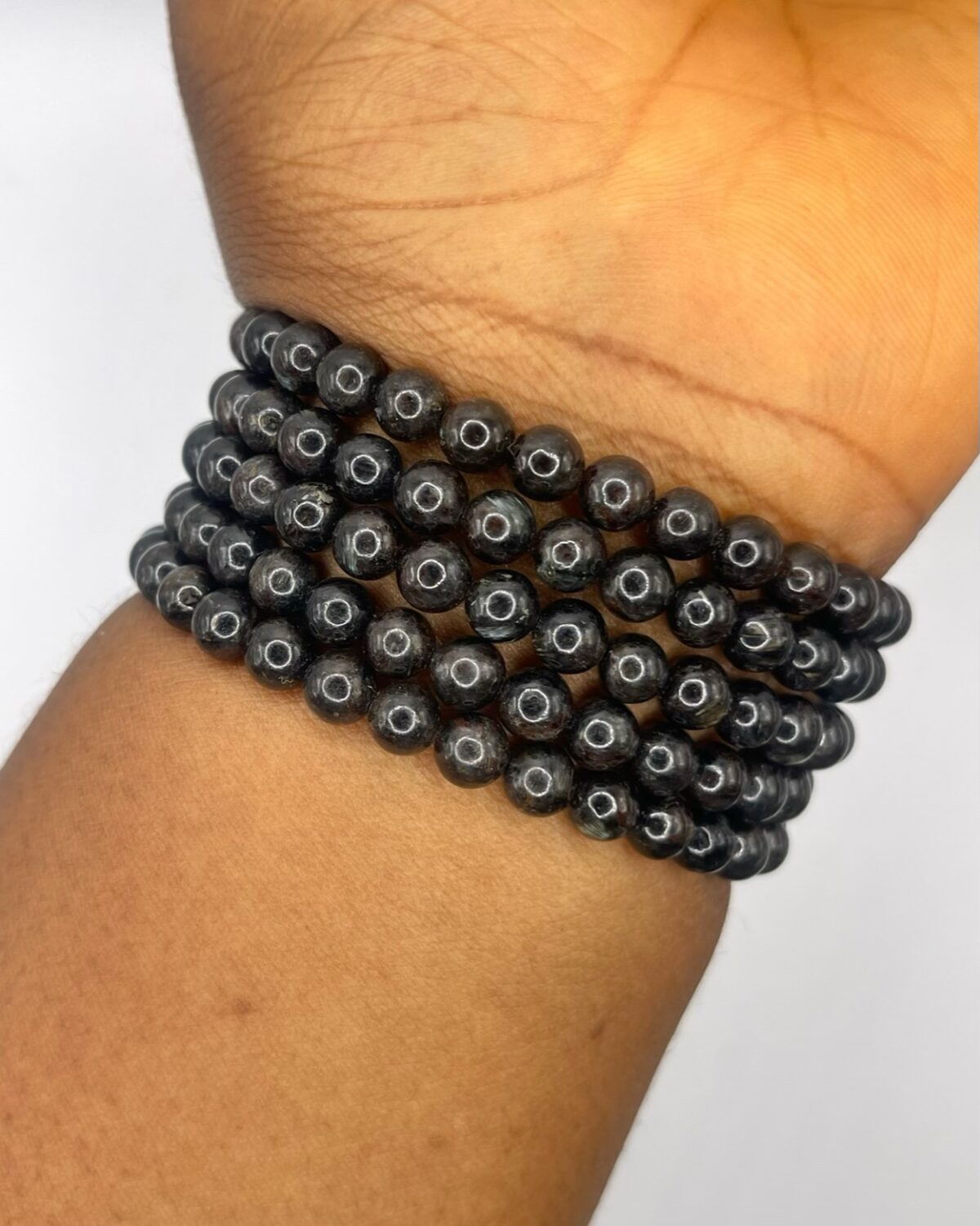 Astrophyllite Crystal Bracelet 1pc 6mm - Image 1