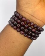 Red Garnet Crystal Bracelet 1pc - Image 2