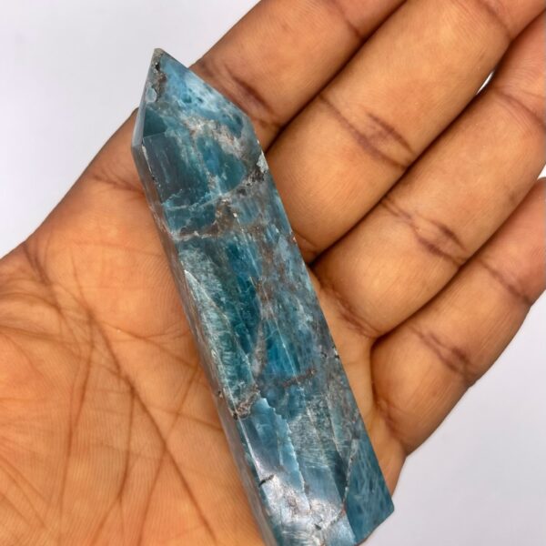 Blue Apatite Point Stone  1pc