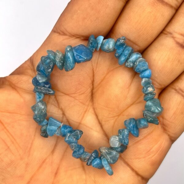 Blue Apatite Chip Bracelet 1pc