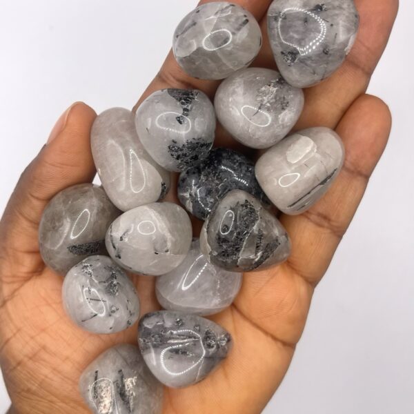 Tourmaline Quartz Tumbled Stone 1pc