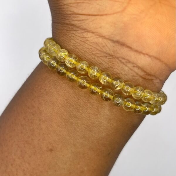 Golden Rutilated Quartz Bracelet 1pc