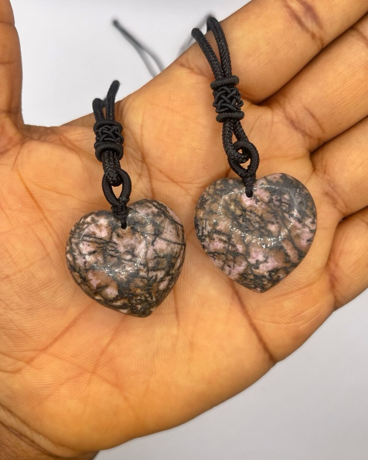 Rhodonite Crystal Necklace 1pc - Image 1