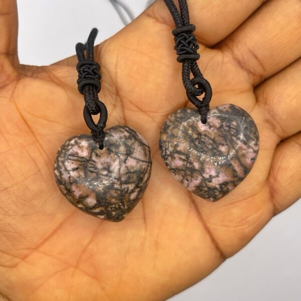 Rhodonite Crystal Necklace 1pc