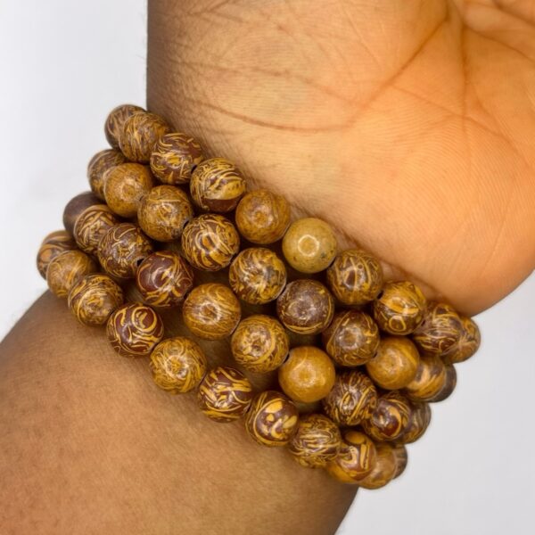 Calligraphy Stone Miriam Jasper Elephant Skin Jasper Script Stone Bracelet 1pc