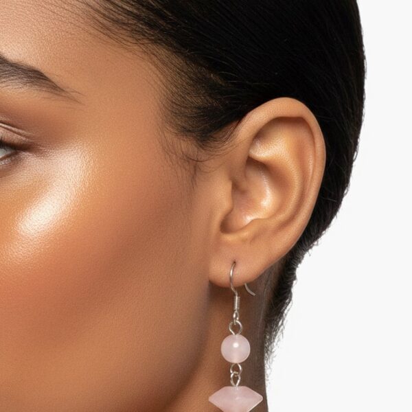 Rose Quartz Drop Earrings
