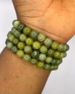 Canadian Nephrite Jade Crystal Bracelet 1pc