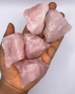 Raw Rose Quartz Crystal Stone 1pc - Image 2