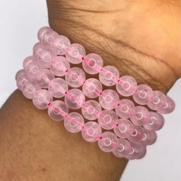 Rose Quartz Crystal Bracelet 1pc
