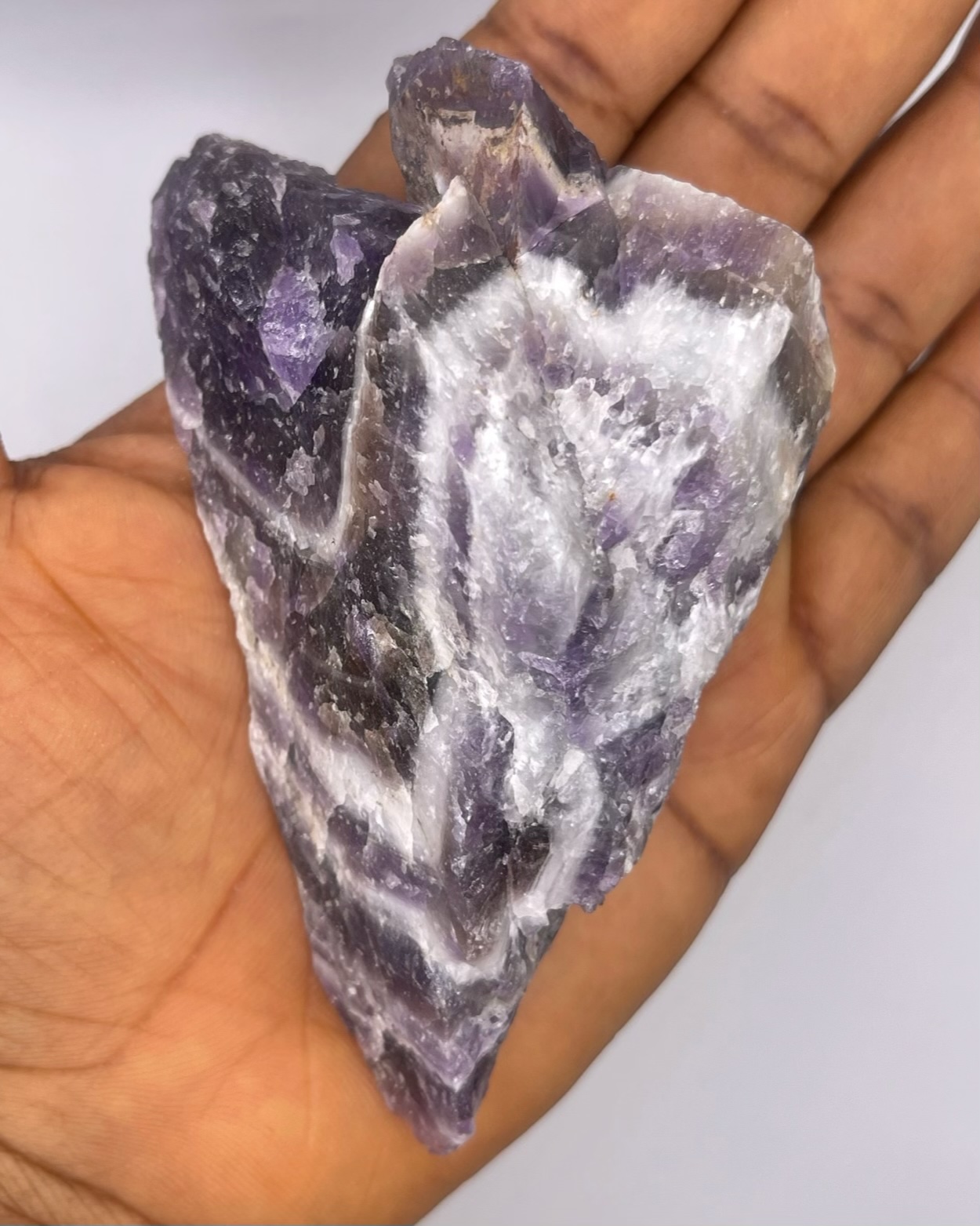 img_9162-compressed-2 Raw Chevron/Dream Amethyst Crystal Stone 1pc - Image 1