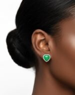 Green Aventurine Earring 1 pair - Rubber Hook (extras)