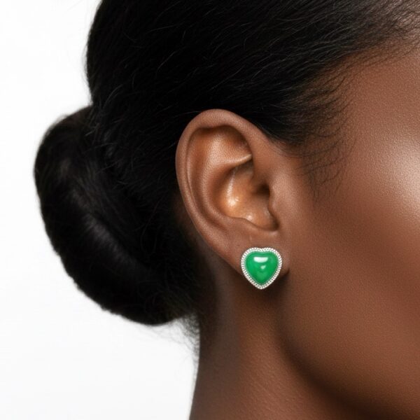 Green Aventurine Earring 1 pair - Rubber Hook (extras)