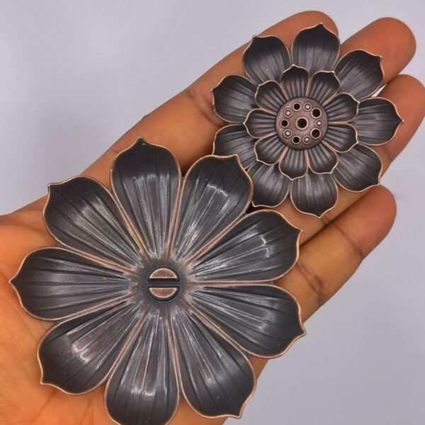 Vintage Lotus incense Holder 2-in-1 Stick and Coil Holder