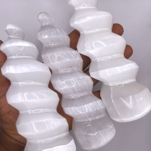 Selenite Spiral Tower 1pc