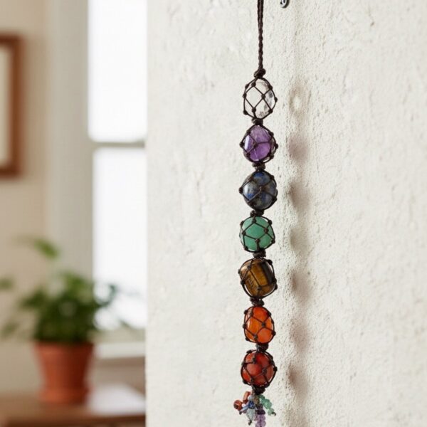 7 Chakra Tumbled Stone Wall Hanging