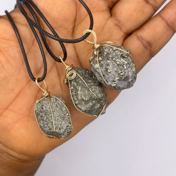 Pyrite Cluster Necklace 1pc