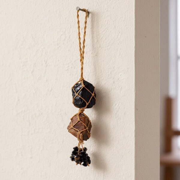 Black Tourmaline & Tiger’s Eye Crystal Wall/Car Hanging