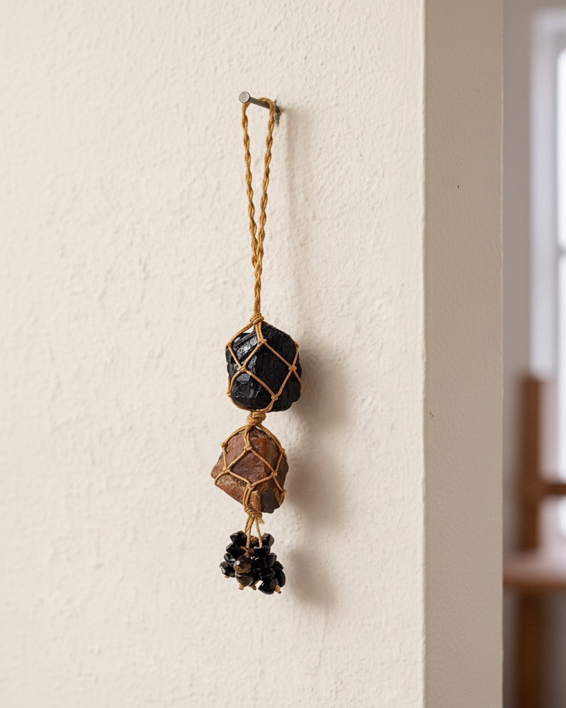 img_7551 Black Tourmaline & Tiger’s Eye Crystal Wall/Car Hanging - Image 1