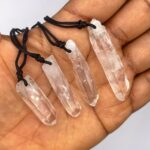 Clear Quartz Crystal Necklace 1pc