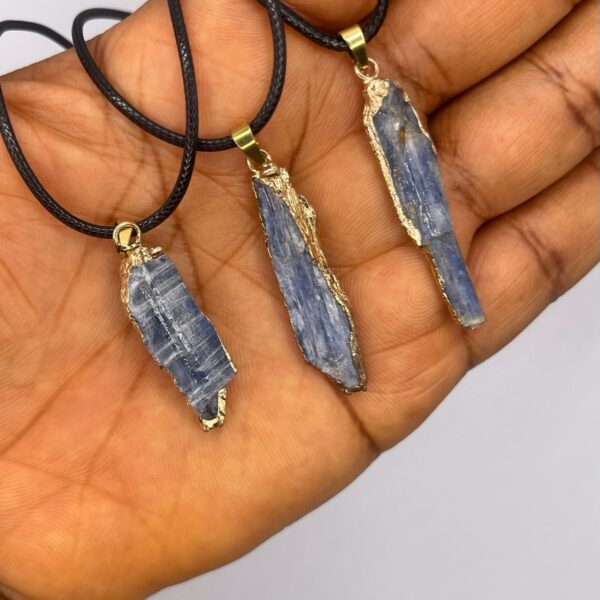 Blue Kyanite Crystal Necklace 1pc