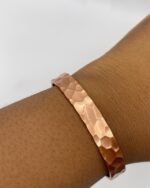 99.99% Pure Copper Hand-Hammered Cuff Bracelet with 3 Magnets on Each End