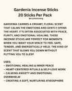Gardenia Incense Sticks
Pure. Heart-softening. Spiritually comforting.
20 sticks per pack - Image 2