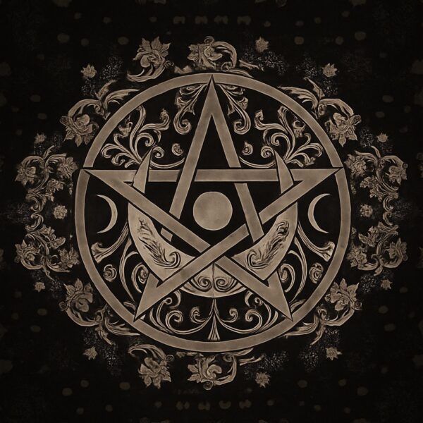 Pentagram Astrology Divination Tapestry Altar Tablecloth Handmade 75cm X 75cm