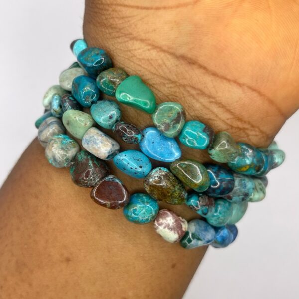 Chrysocolla in Matrix Blend with Natural Inclusions 1pc