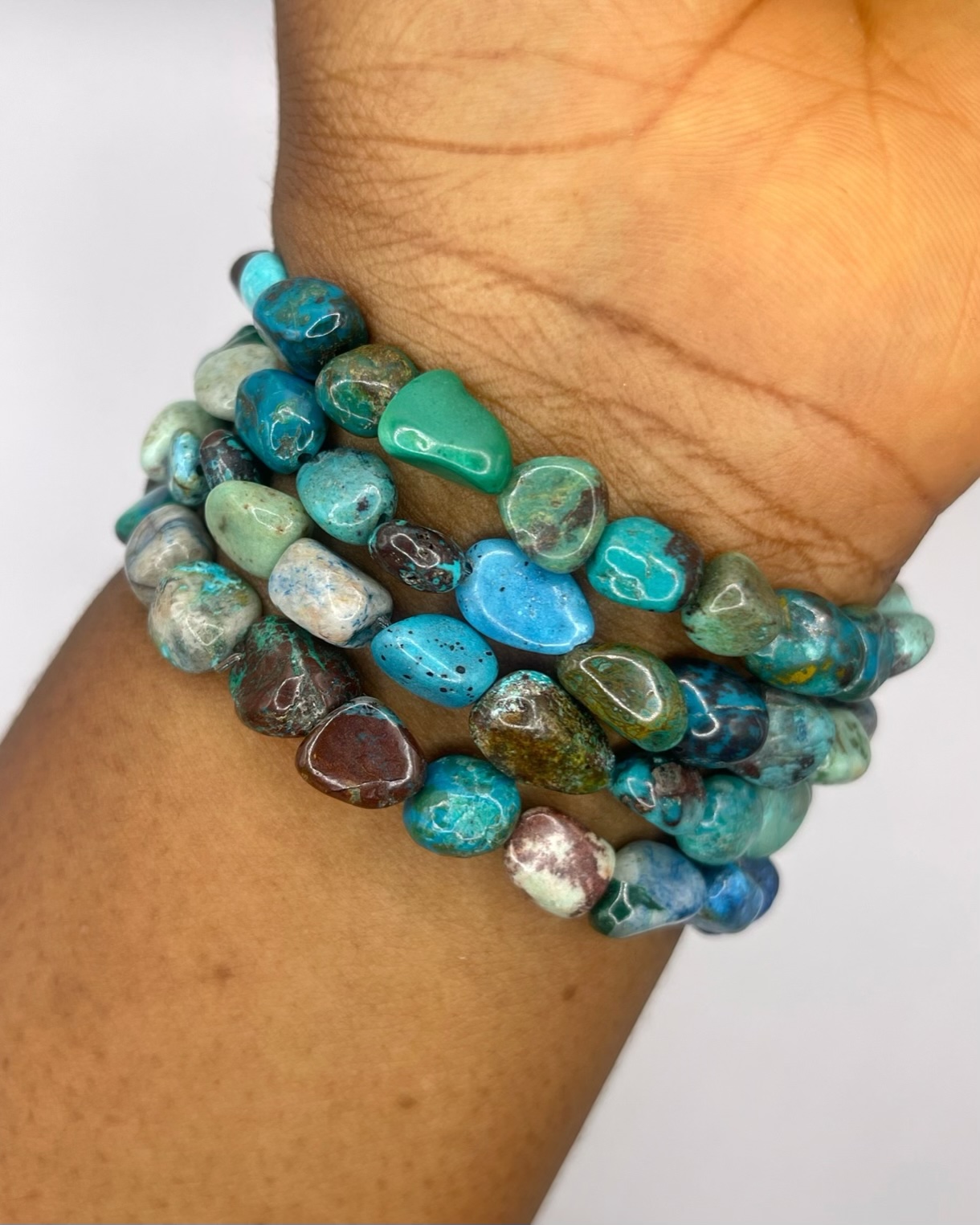 img_9105-compressed Chrysocolla in Matrix Blend with Natural Inclusions 1pc - Image 1