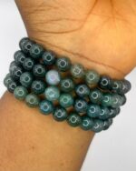 Moss Agate Crystal Bracelet 1pc